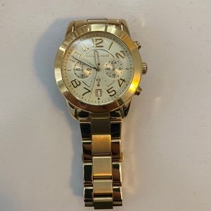 Men’s michael kors gold plated stainless steel watch